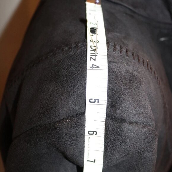 COLDWATER CREEK Coat Jacket Black Faux Suede/Faux Shearling Fur Vegan PS Sherpa - Picture 13 of 15